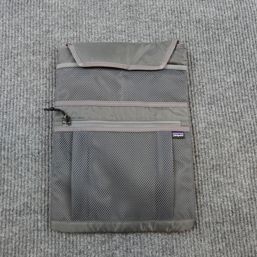 Patagonia Gray Laptop Insert Sleeve Bag Mesh Packing Pouch Zip Pocket Travel